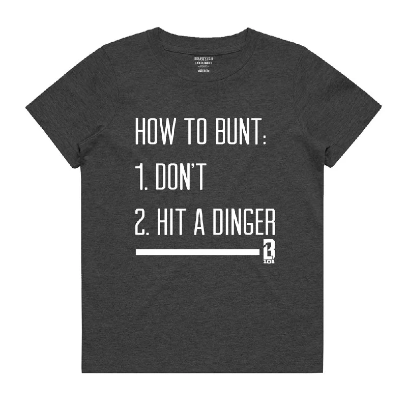 How to Bunt Youth Tee - Gray Elegant Men's Formal  Elegant Men's Formal 