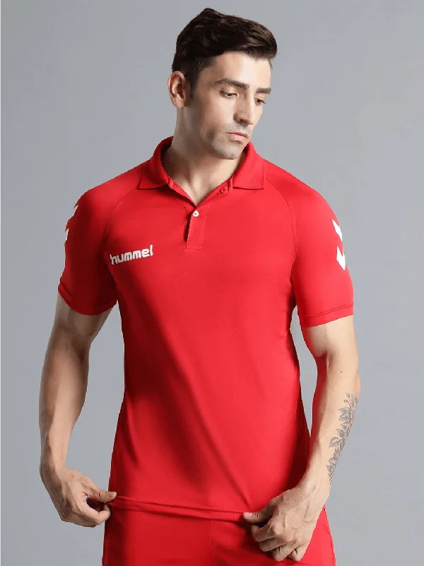 Core functional Polo Neck Half Sleeve Solid Regular fit Polyester T-shirt for Men Comfortable Breathable Fabric Stretchable for Everyday Use Ideal for Yoga Training Gym Running or Performance Stylish Men's Tropical  Stylish Men's Tropical 