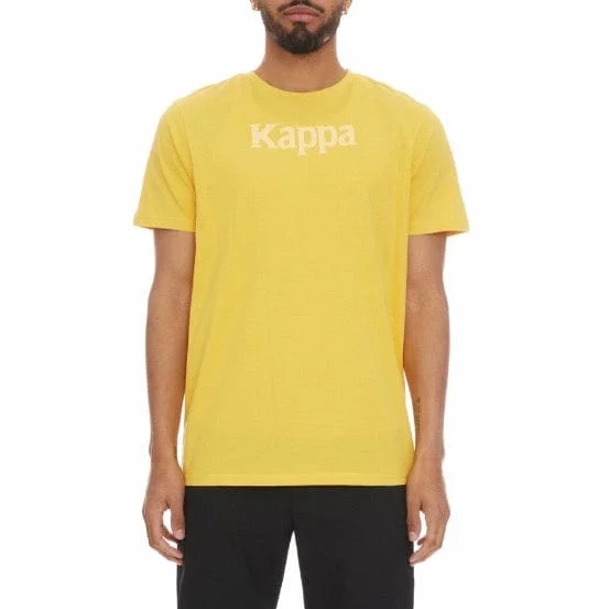 Kappa Authentic Runis T Shirt (Yellow/Vanilla) Modern Men's Geometric Modern Men's Geometric