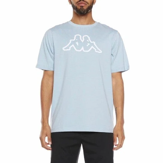 Kappa Logo Fleece Cromok T Shirt (Light Blue) Confident Men's High Confident Men's High