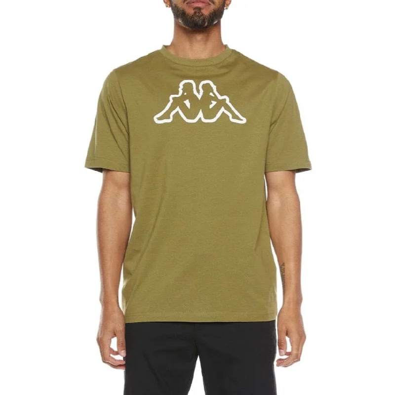 Kappa Logo Fleece Cromok T Shirt (Olive) Adventure Adventure