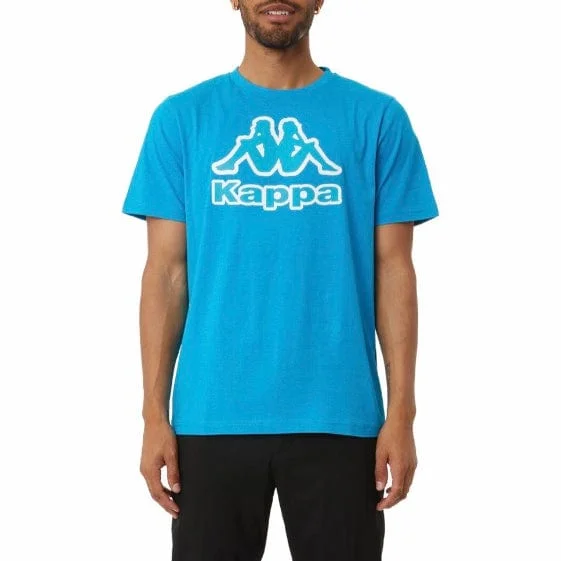 Kappa Logo Tape Bant T Shirt (Blue/White) 37158BW Earthy Men's Hemp Earthy Men's Hemp