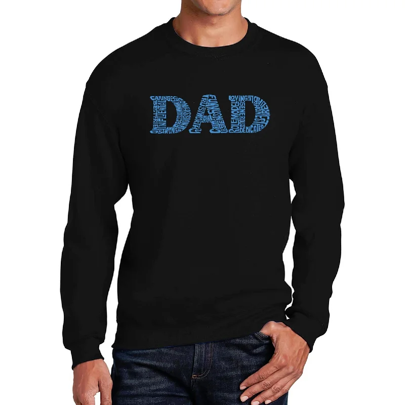 LA Pop Art Men's Word Art Crewneck Sweatshirt - Dad Trendy Men's Oversized Trendy Men's Oversized Trendy Men's Oversized