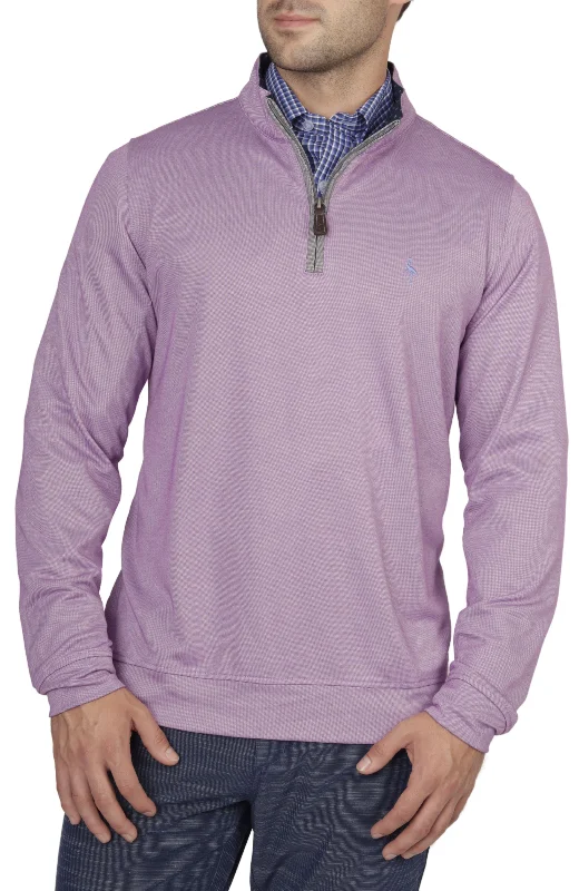 Melange Modal Quarter Zip Pullover (Extended Sizes Available 2X-6X) Masculine Men's Thick Masculine Men's Thick Masculine Men's Thick