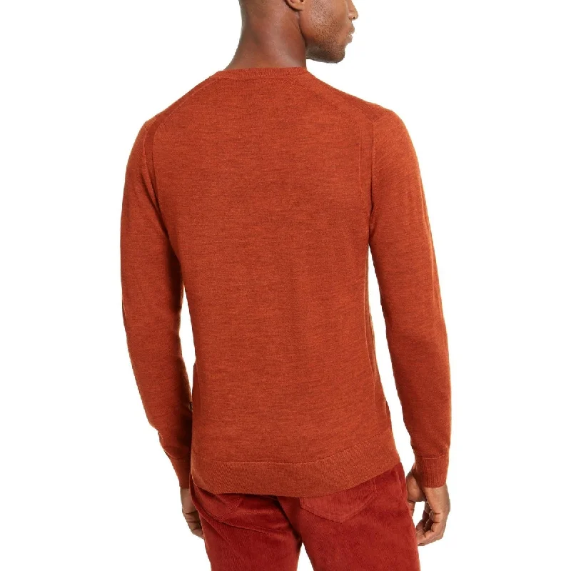 Michael Kors Men's Merino Wool Knit Crewneck Sweater Orange Size Xx-Large Youthful Men's Pop Youthful Men's Pop Youthful Men's Pop