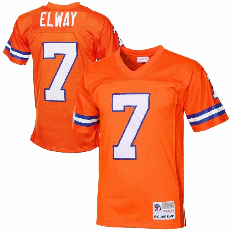 Mitchell & Ness John Elway Denver Broncos Replica Throwback Jersey (Orange) Traditional Men's Country Traditional Men's Country