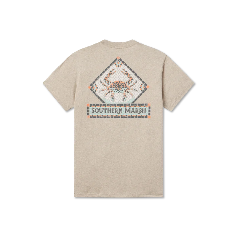 Mosaic Crab Tee Hip Men's Retro Hip Men's Retro