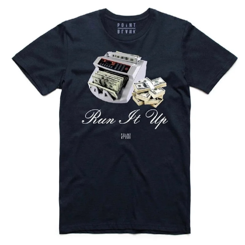 Point Blank Run It Up T Shirt (Navy) Preppy Men's College Preppy Men's College