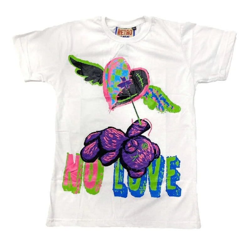 Retro Label 5s Bel Air No Love SS Tee (White) Sleek Men's Metallic Sleek Men's Metallic