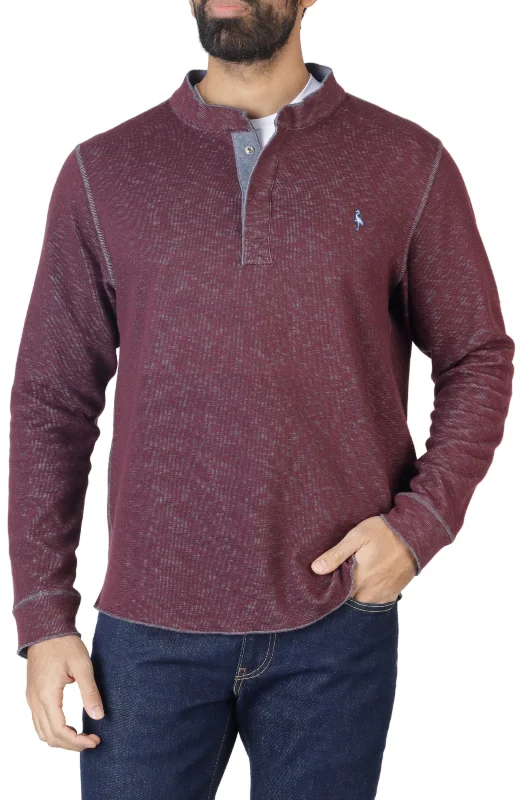 burgundy/heather grey