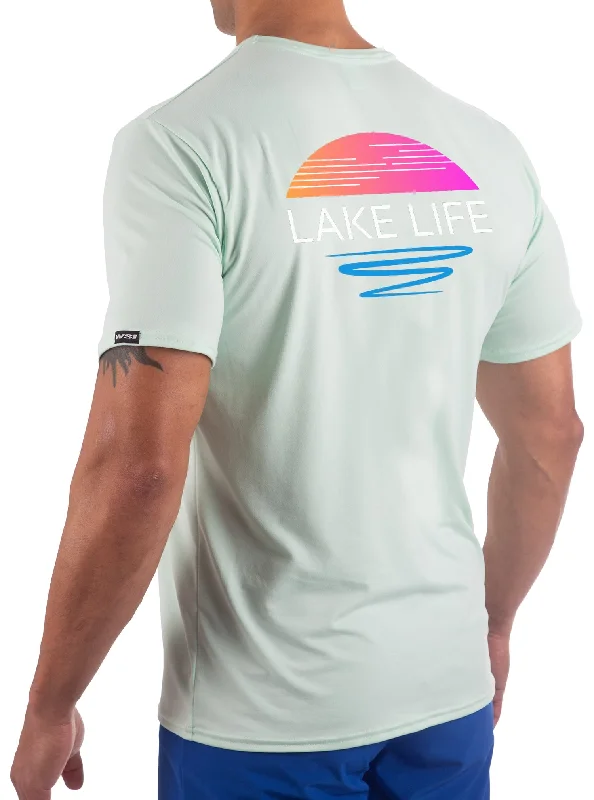 SoftTECH™ Short Sleeve Tee Lake Life Back Sporty Men's Tennis Sporty Men's Tennis