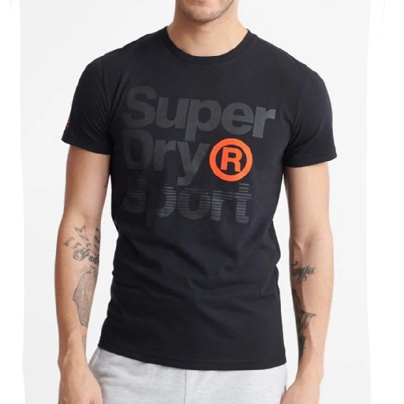 Superdry Core Sport Graphic T Shirt (Black) - MS300010A Sleek Men's Metallic Sleek Men's Metallic