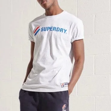 Superdry Sportstyle Applique Tee (Ice Marl) M1010971A Traditional Men's Country Traditional Men's Country