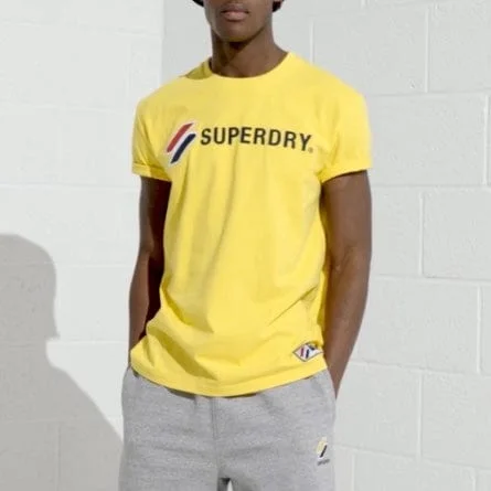 Superdry Sportstyle Applique Tee (Nautical Yellow) M1010971A Stylish Men's Tropical  Stylish Men's Tropical 