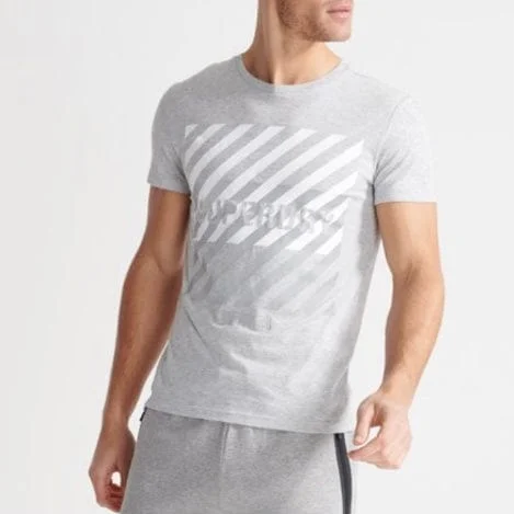 Superdry Training Coresport Graphic Tee (Grey Marl) M310184A Lumberjack Lumberjack