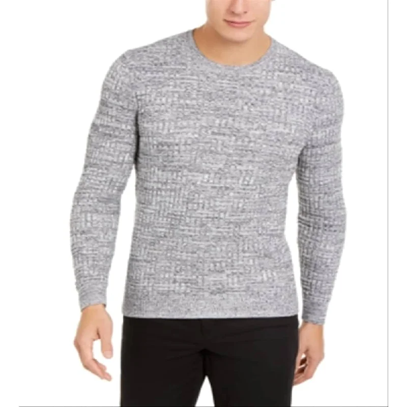 Tasso Elba Men's Basket Weave Crewneck Sweater Black-White Size S Artistic Men's Avant Artistic Men's Avant Artistic Men's Avant