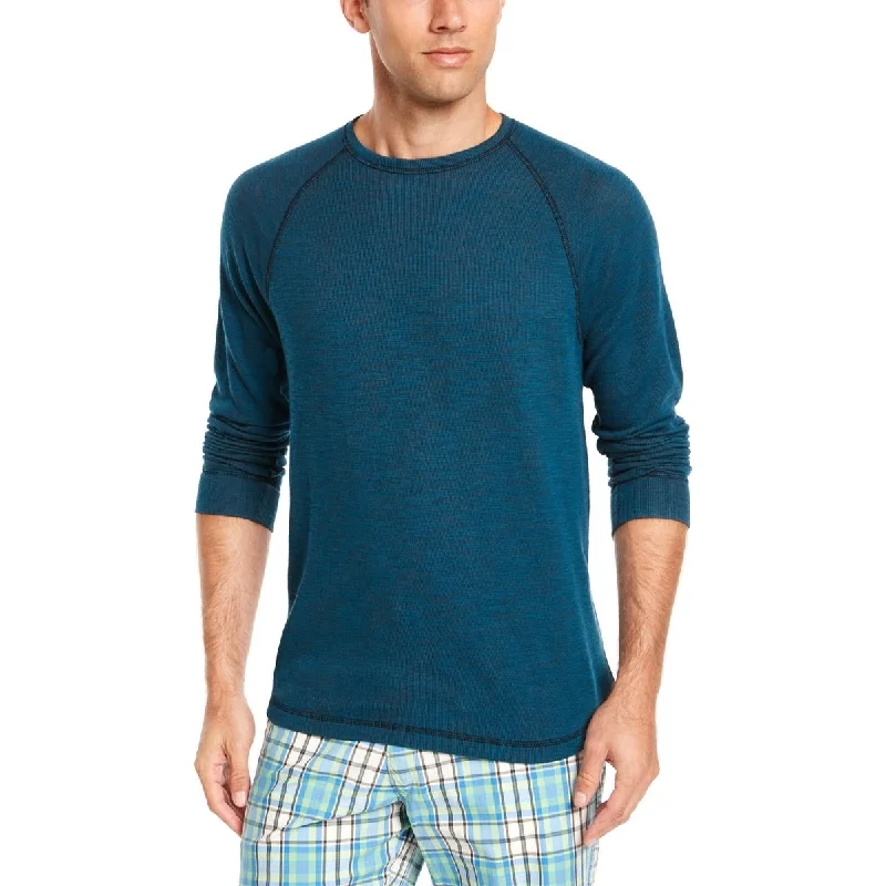 Tommy Bahama Men's Duncan Deux Over Cotton Reversible Crewneck Sweater Blue Size Small Modern Men's Geometric Modern Men's Geometric Modern Men's Geometric