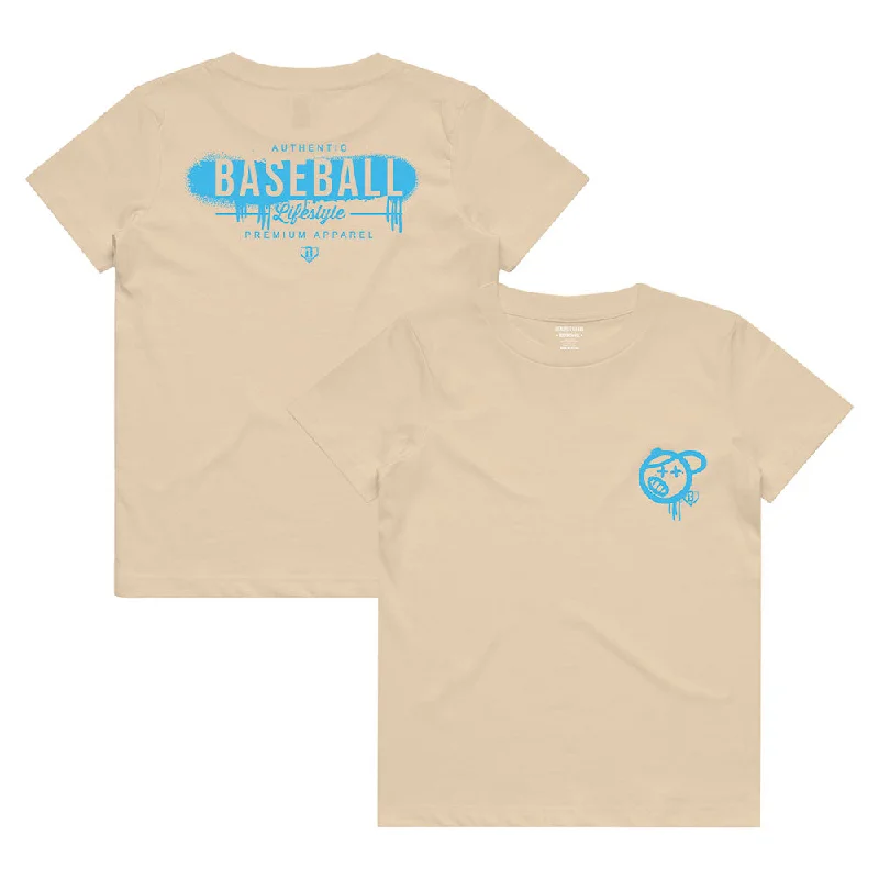 Vandal Youth Tee - Tan/Light Blue Organic Organic