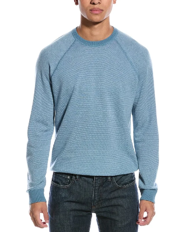 Vince Birdseye Raglan Wool & Cashmere-Blend Crewneck Pullover Gym Gym Gym