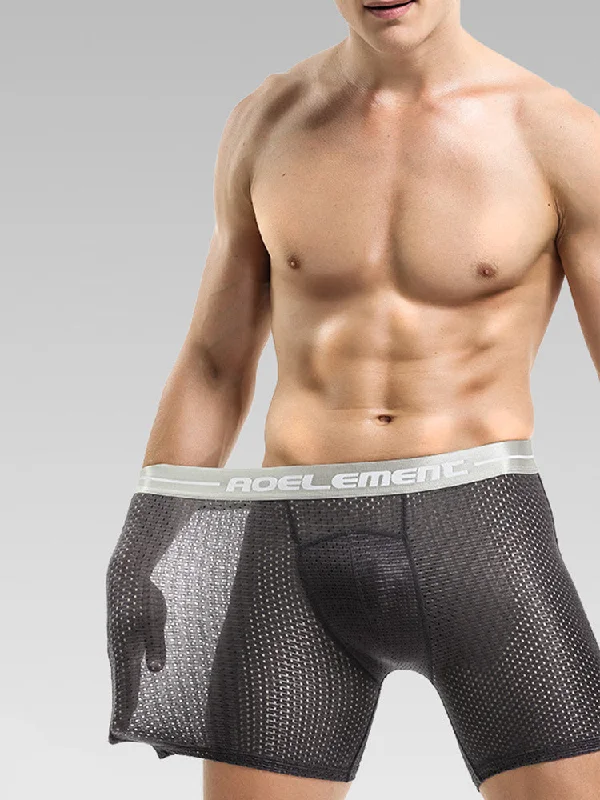 2 Pack Mesh Ice Silk Moisture Wicking Sport Boxer Underwear Modern Men's Tech Modern Men's Tech