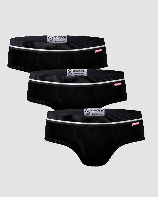 3-PACK BAMBOO BRIEFS - PEPPER Practical Men's Quick Practical Men's Quick