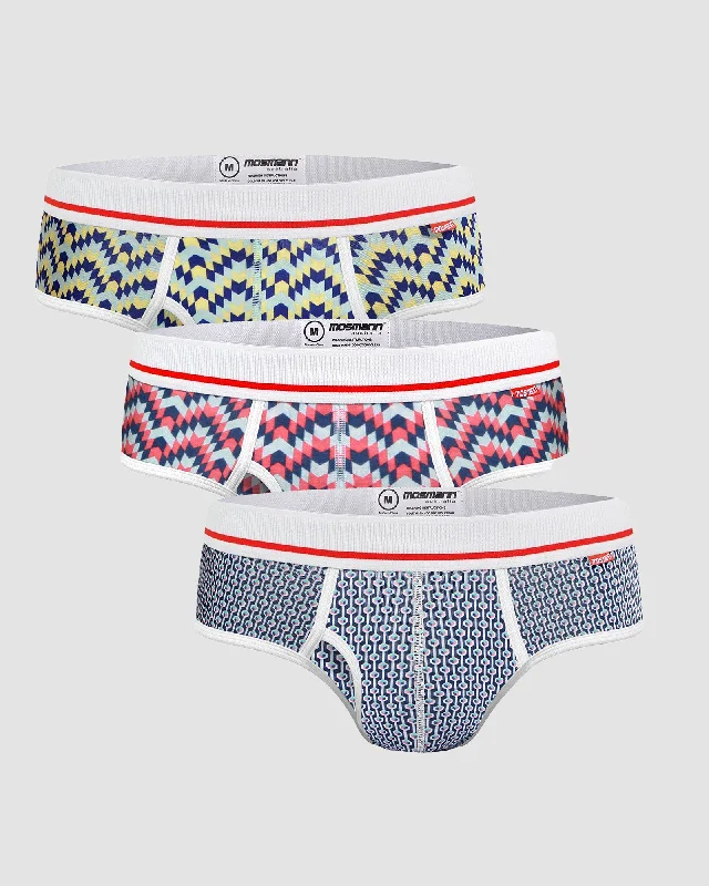 3-PACK MENS BAMBOO BRIEF - ZEUS Sporty Men's Tennis Sporty Men's Tennis