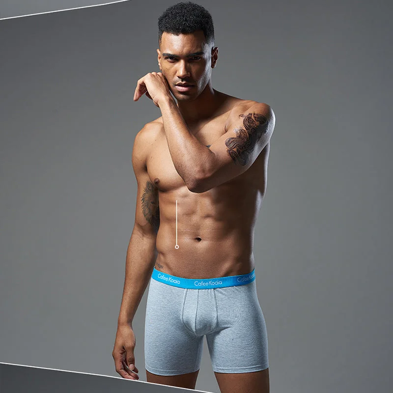 3Pcs Men's Sports Cotton Soft Solid Color Boxer Briefs Artistic Men's Hand Artistic Men's Hand