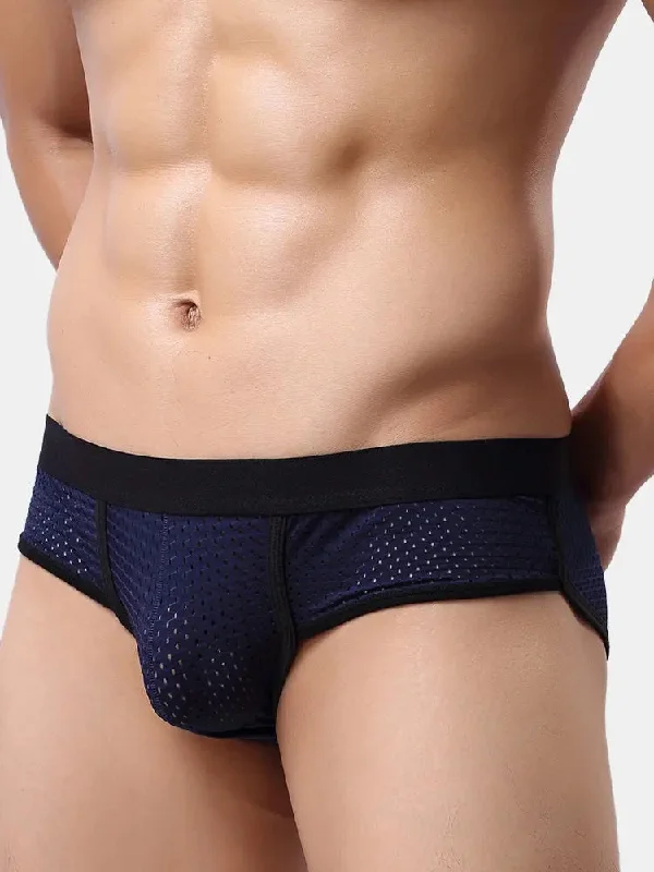 4 Pack Mesh Breathable Supportive Pouch Briefs Sleek Men's Contemporary  Sleek Men's Contemporary 