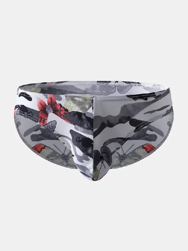 4 Pack Printed Pouch Men's Underwear Polished Men's Silk Polished Men's Silk