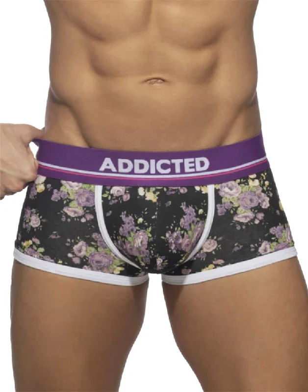 Addicted Violet Flowers Trunk AD1224 Sporty Men's Athleisure  Sporty Men's Athleisure 