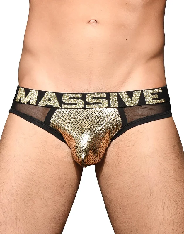 Andrew Christian MASSIVE Golden Mesh Jock 92356 Hip Men's Retro Hip Men's Retro