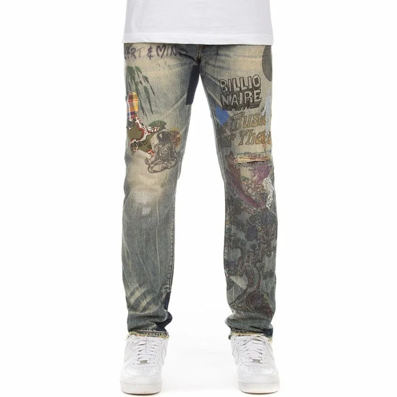 Billionaire Boys Club BB Booster Jeans (Campus) 821-1104 Unique Men's Upcycled Unique Men's Upcycled