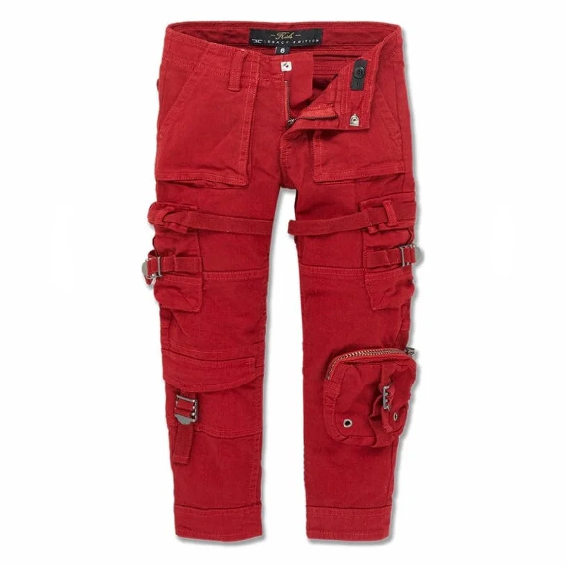 Boys Jordan Craig Cairo Cargo Pants (Red) 5642MB Edgy Men's Punk Edgy Men's Punk