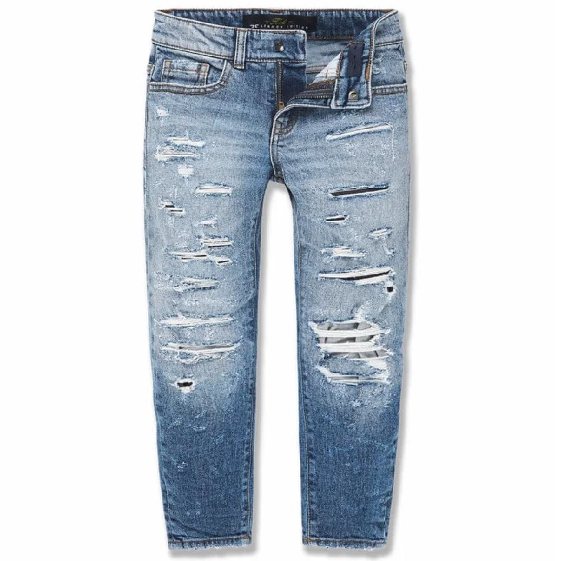 Boys Jordan Craig Elmhurst Denim (Medium Blue) JM3493B Monochromatic Office Style Monochromatic Office Style