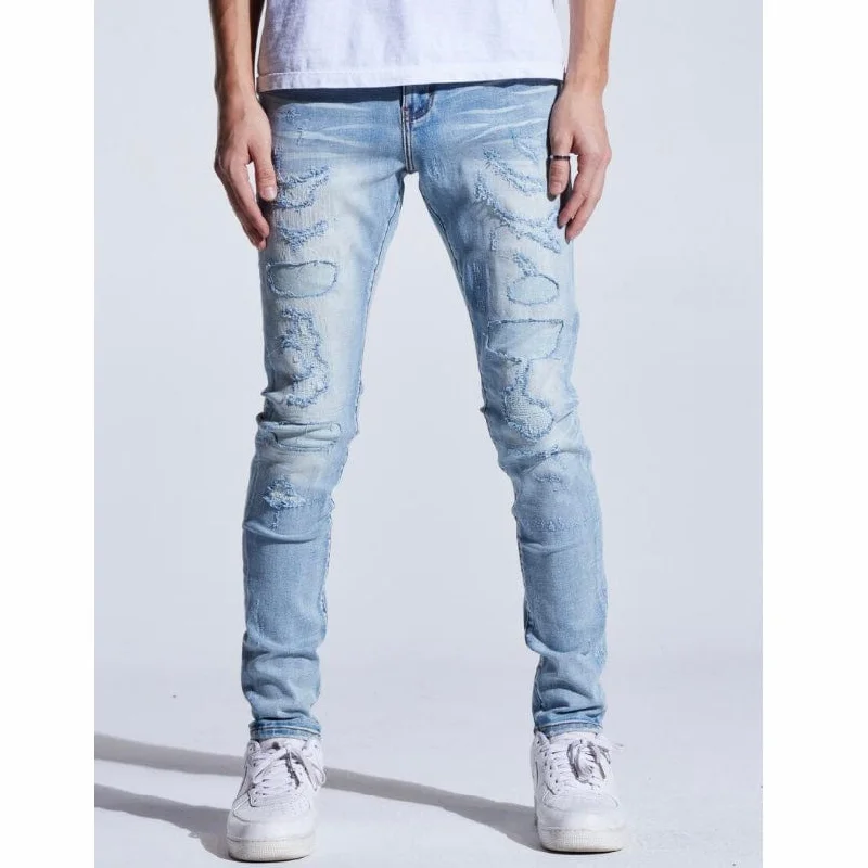 Crysp Atlantic Denim (Light Blue) CRYSPSP221-112 Luxurious Men's High Luxurious Men's High