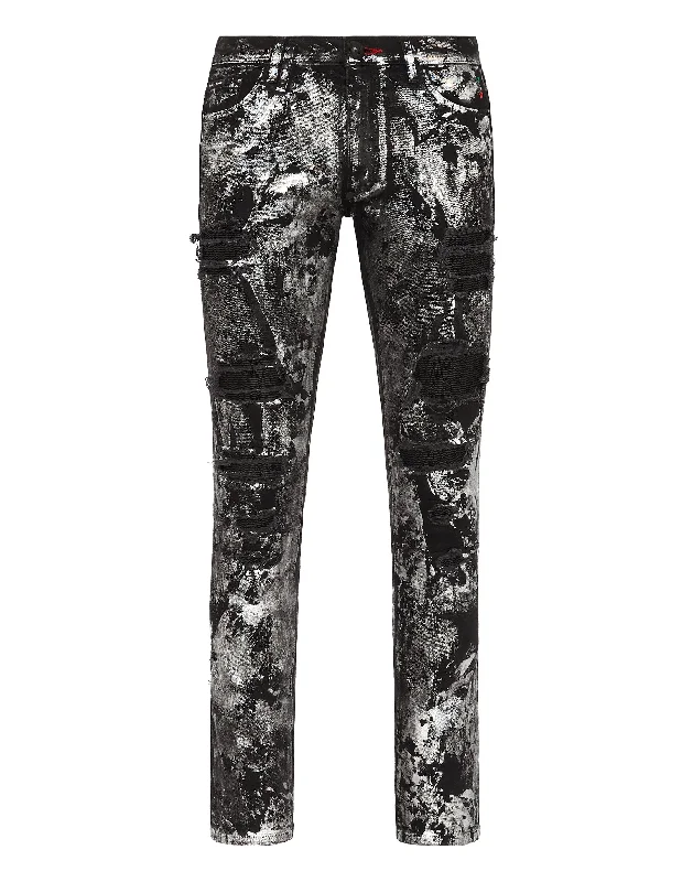 Denim Trousers Rock Star Fit Trendy Men's Oversized Trendy Men's Oversized