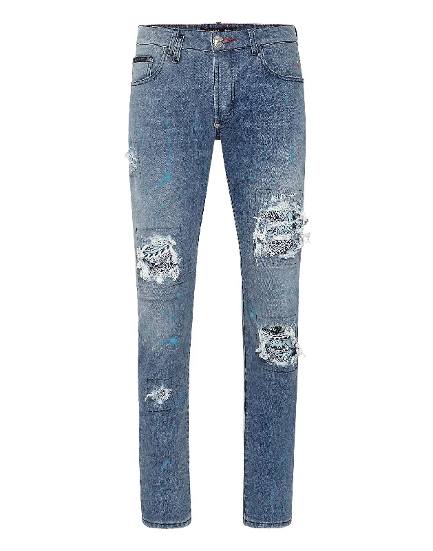 Denim Trousers Super Straight Cut Fit Bold Men's Animal Bold Men's Animal