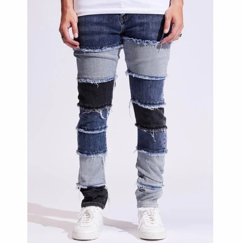 Embellish Figueroa Stacked Denim (Blue Wash) EMBF122-001 Youthful Men's Anime Youthful Men's Anime