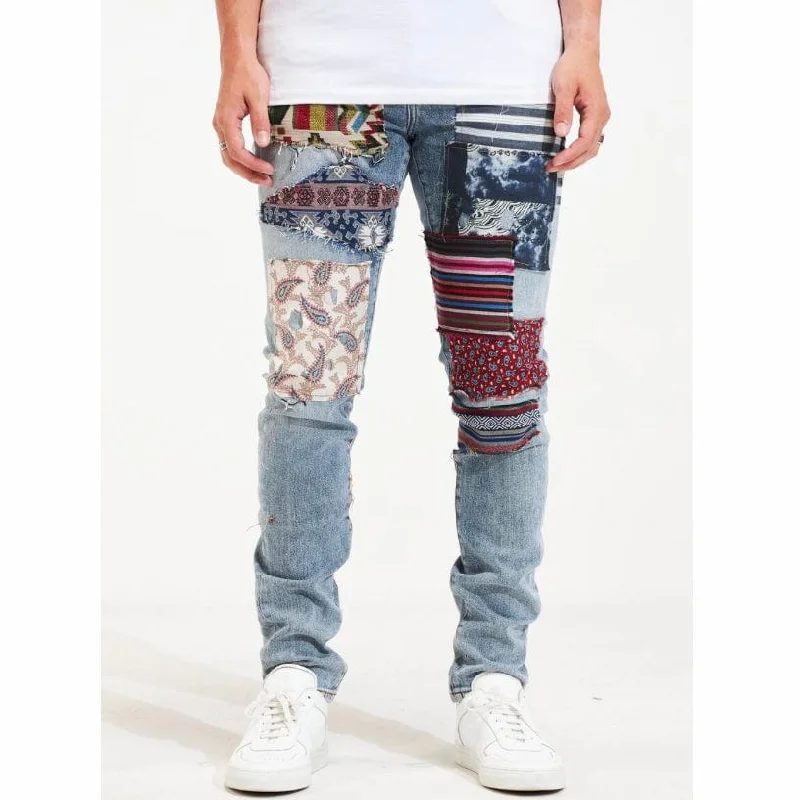 Embellish West Denim (Blue Patchwork) EMBSP122-101 Modern Men's Tech Modern Men's Tech