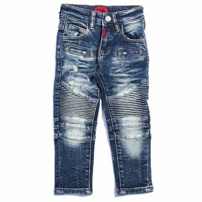 Haus Of Jr Draco Biker Denim (Deep Indigo) HOJF121-102 Bold Men's Statement Bold Men's Statement