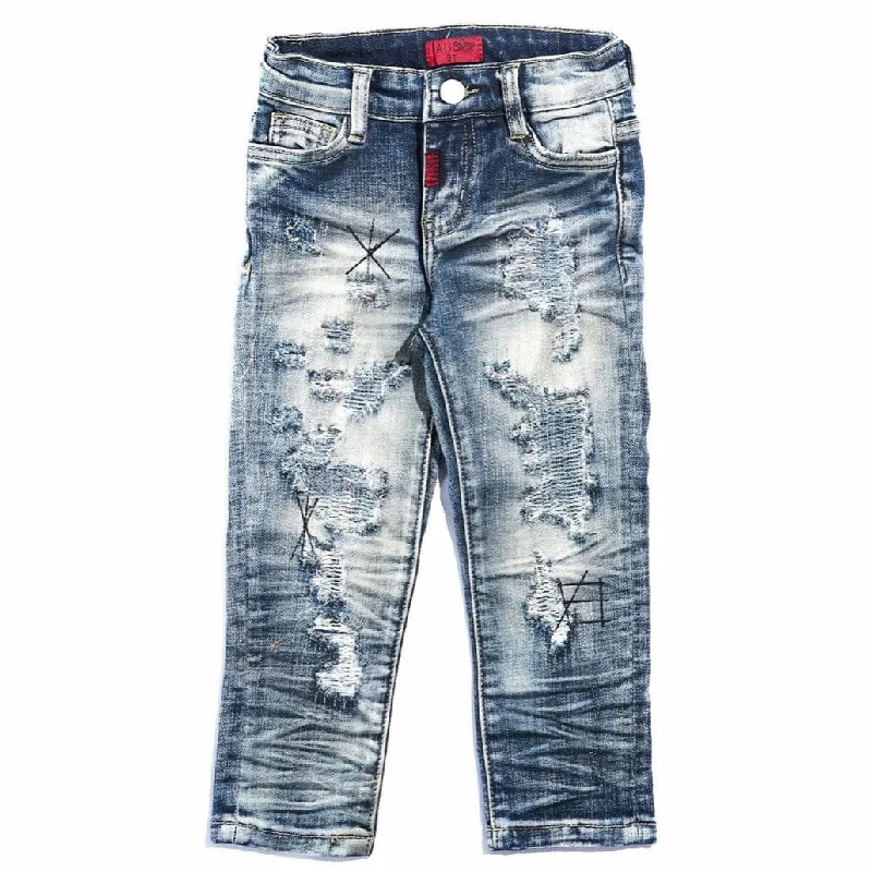 Haus Of Jr Sansa Standard Denim (Blue Wash) HOJF121-109 Practical Men's Multi Practical Men's Multi