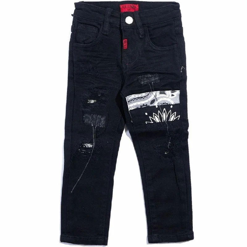 Haus Of Jr Sirius Denim (Black Patchwork) HOJF121-106 Dynamic Men's Moto Dynamic Men's Moto