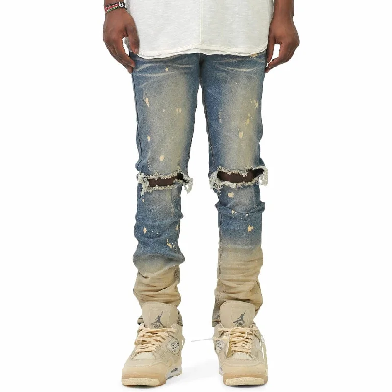 Kdnk Ombre Bleached Jeans (Tinted Blue) KND4431 Unique Men's Upcycled Unique Men's Upcycled