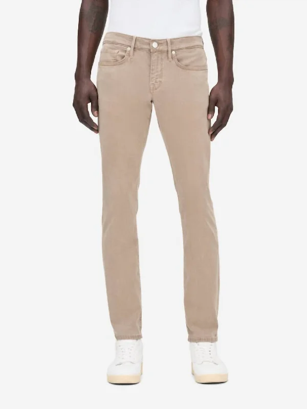 L'homme Slim Brushed Twill Jean In Stone Beige Elegant Men's Formal  Elegant Men's Formal 