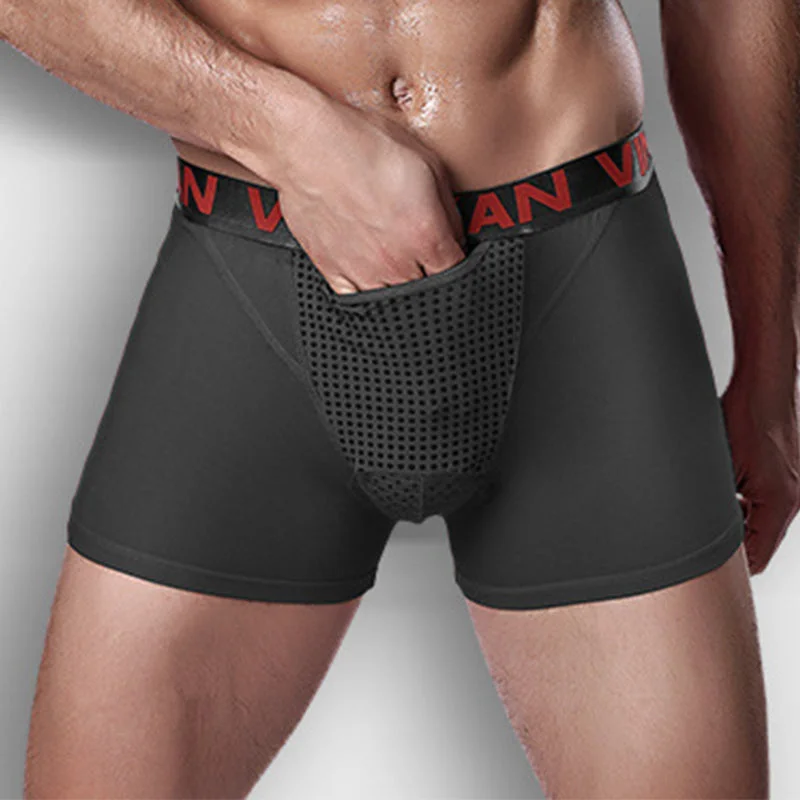 Men's Ball Microparticles Functional Modal Boxer Briefs Sporty Men's Tennis Sporty Men's Tennis