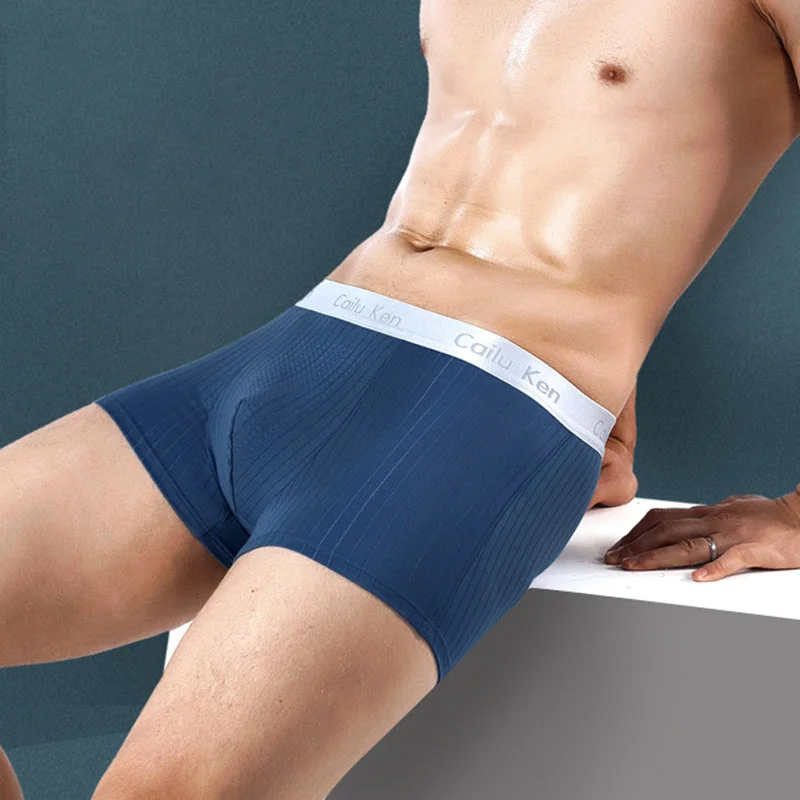 Men's Casual Modal Solid Boxer Briefs Cozy Men's Winter Cozy Men's Winter