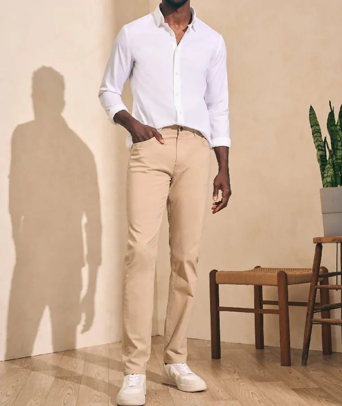 Men's Movement 5-Pocket Pant In Island West Khaki Refined Men's European Refined Men's European