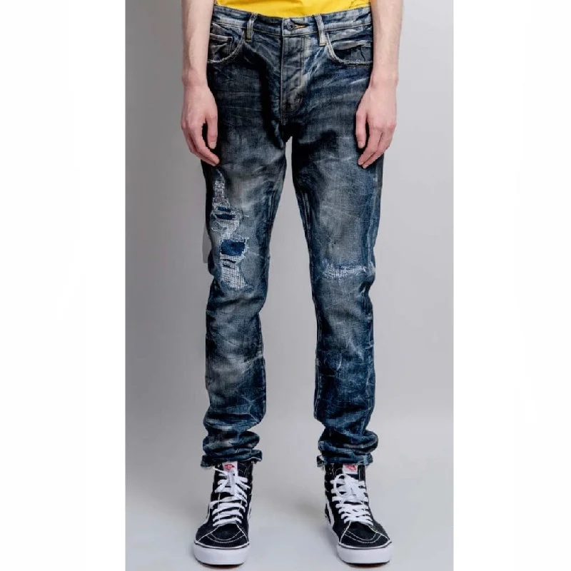 Neon Denim Sid Jean (Dirty Overdye Dark Indigo) SID-028 Dynamic Men's Moto Dynamic Men's Moto