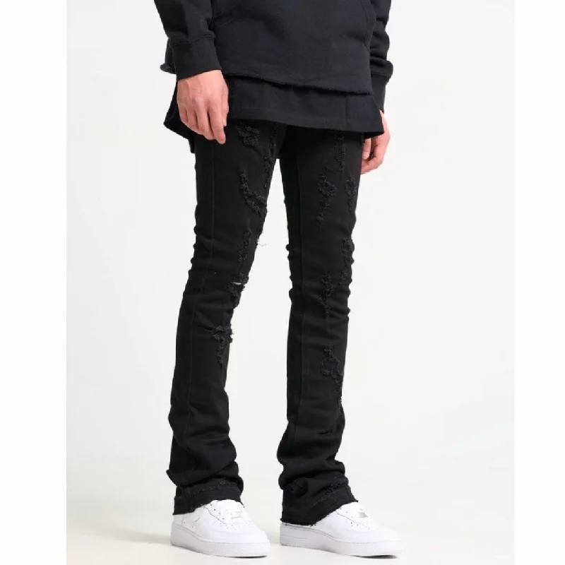 Pheelings Now Or Never Flare Stack Denim Jean (Jet Black) Confident Men's Power Confident Men's Power