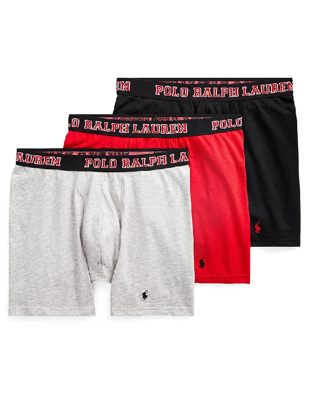 Polo Ralph Lauren Breathable Mesh Boxer Brief 3-Pack RMBBP3 Traditional Men's Wool Traditional Men's Wool